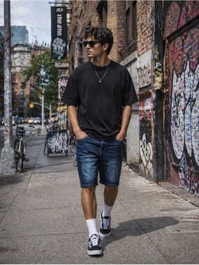 Buffalo David Bitton Dark Blue Denim Jean Shorts